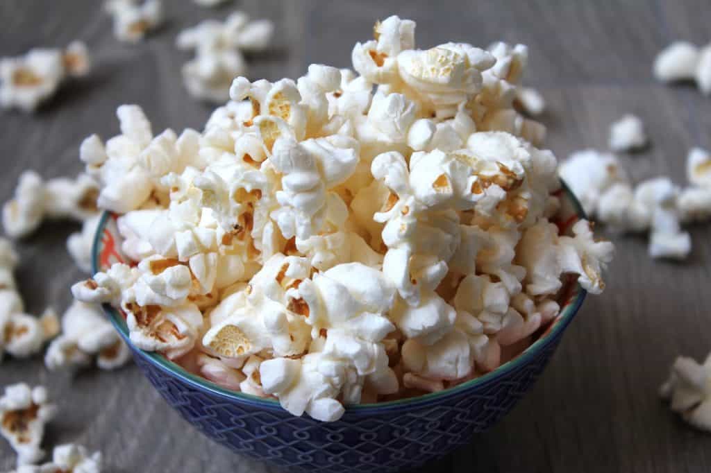 popcorn bar for new year with kids
