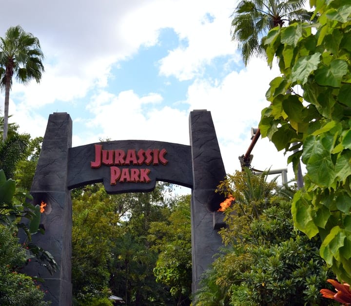Jurassic Park ride sign at Universal Orlando