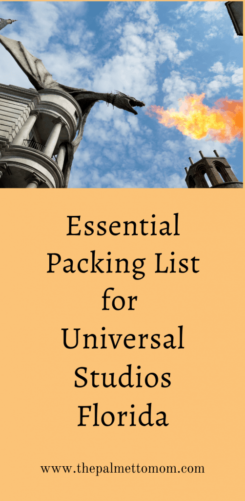 Universal Studios packing list