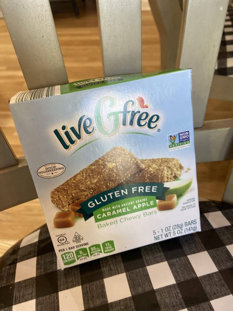Live G Free gluten free baked chewy bars