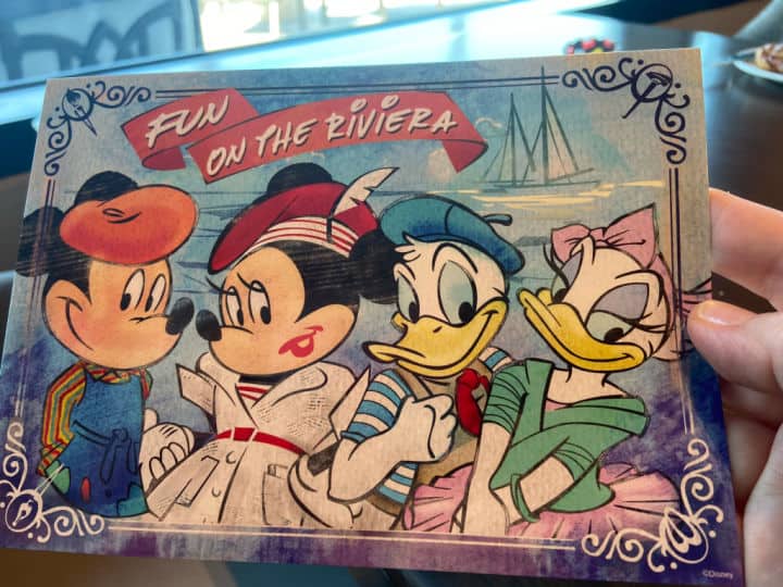 Topolino's Terrace postcard from characters