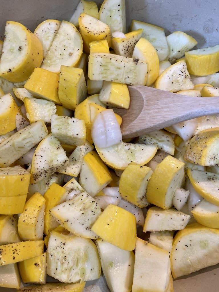 squash and onion with spices