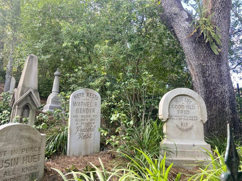 Haunted Mansion graves