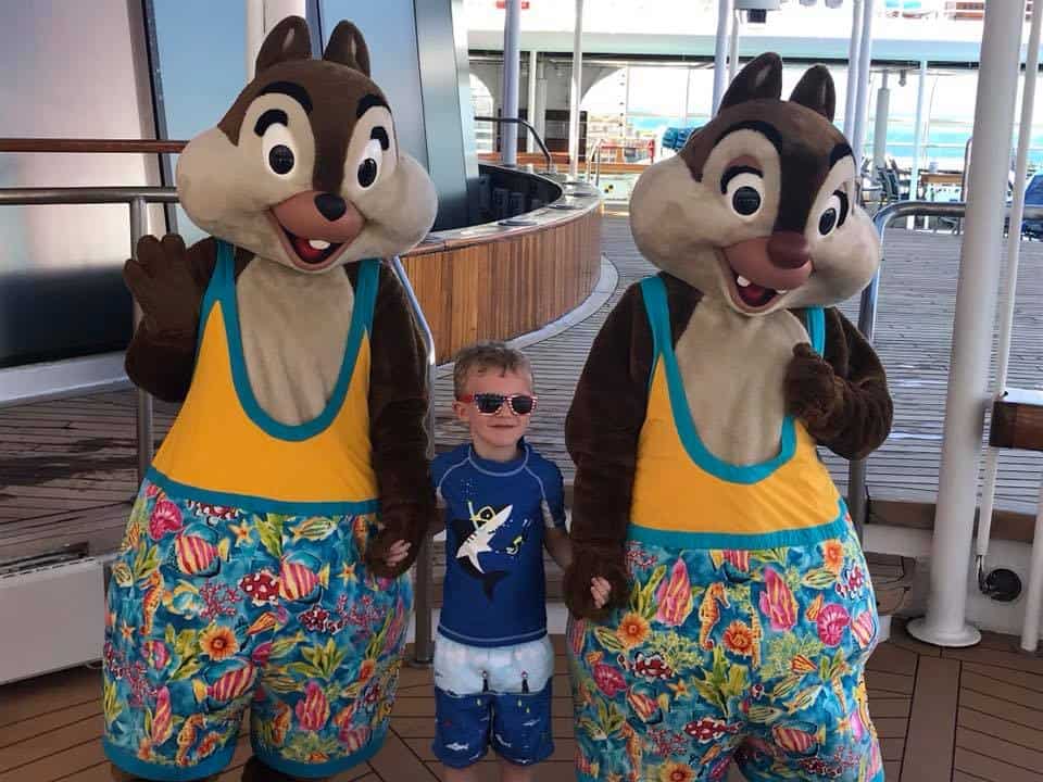Chip and Dale on Disney Cruise Line