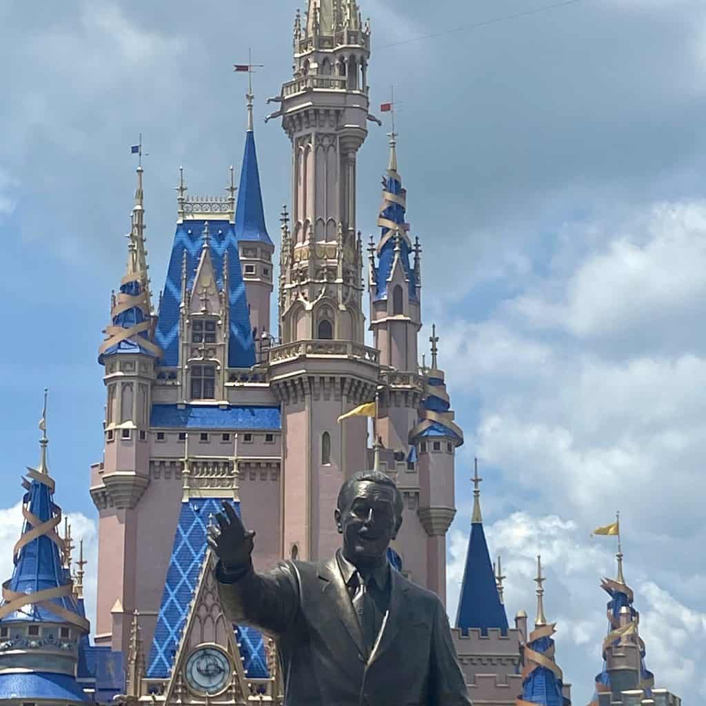 Walt Disney statue at Magic Kingdom
