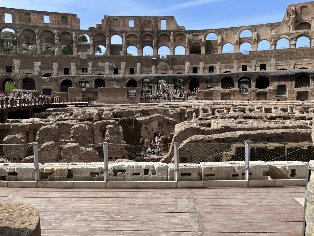 Roman Colosseum underground view
