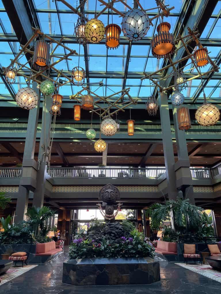 Polynesian resort lobby, Disney World
