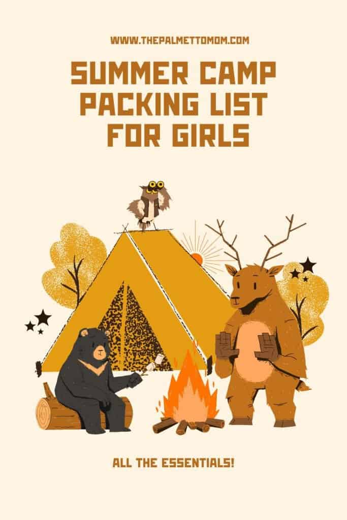 summer camp packing list for girls