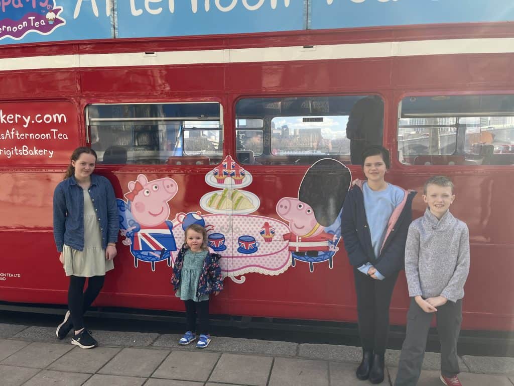 Peppa Pig bus tour with kids