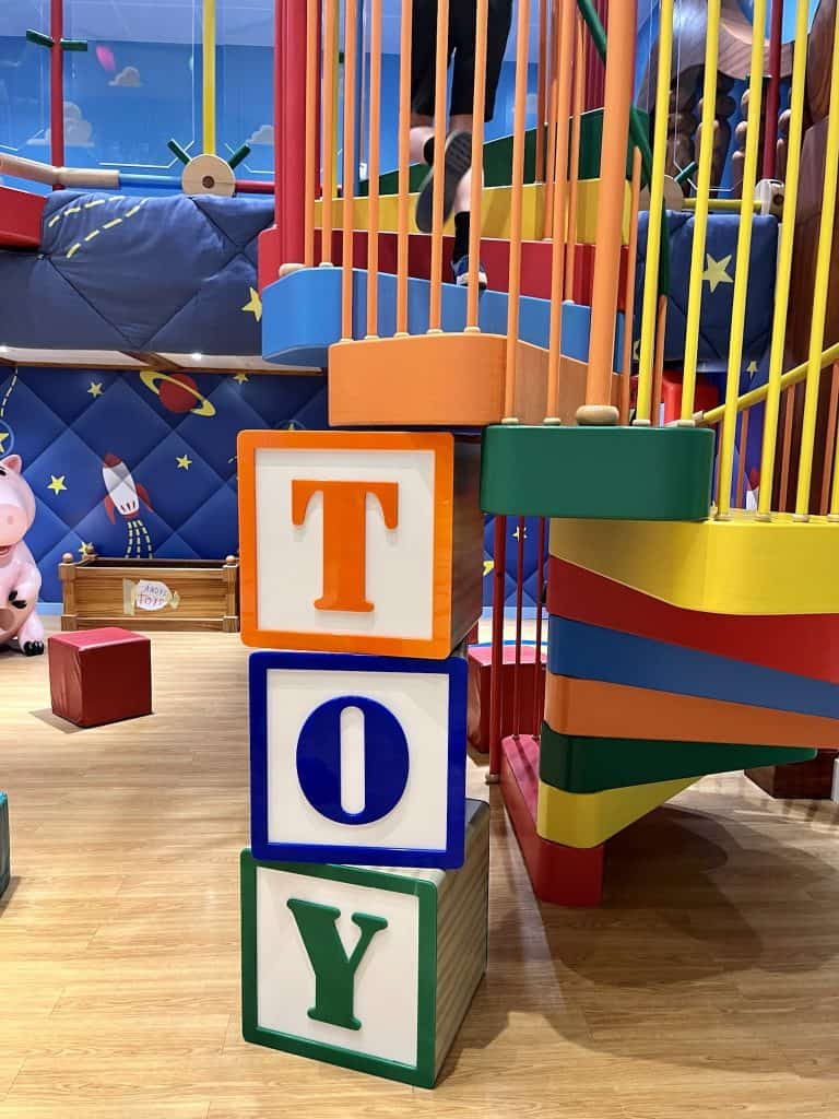 Toy Story blocks in Disney magic kids club