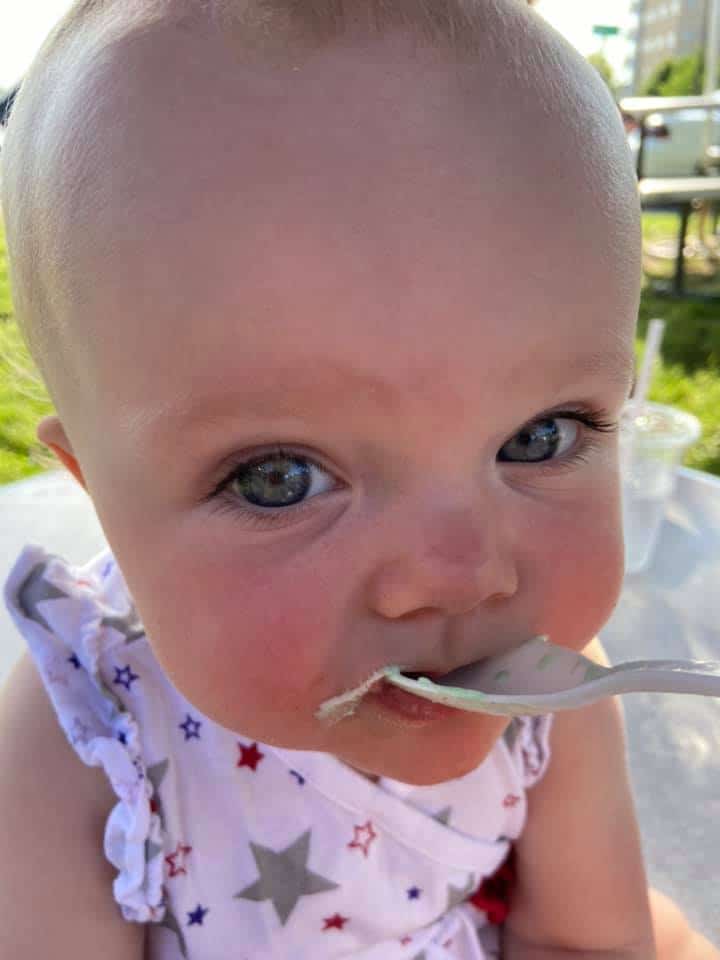 baby with ice cream