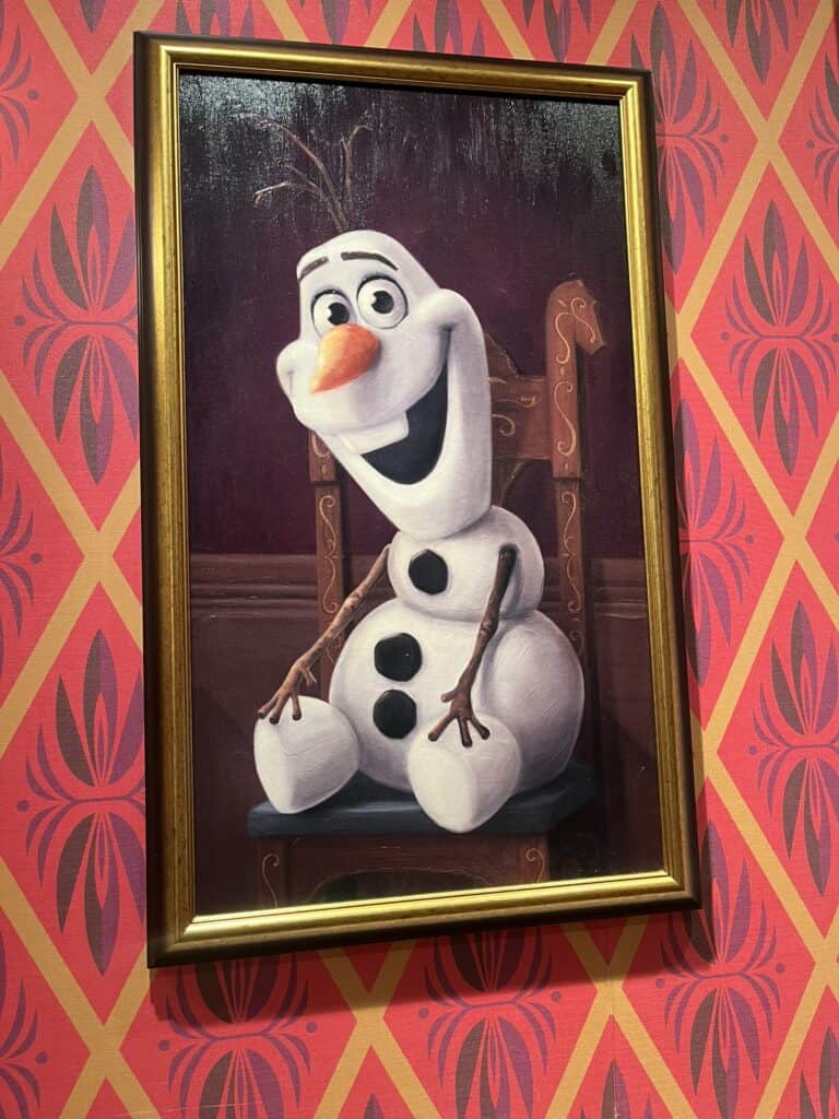 Olaf sign at Arendelle on Wish