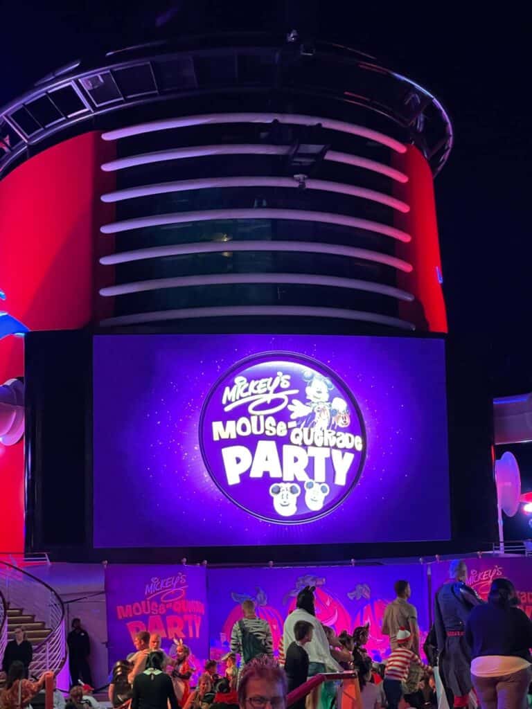 MIckey Mouse Querade party sign on DCL