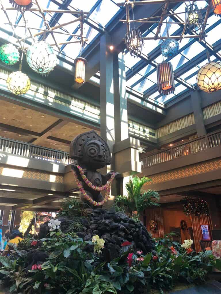 Polynesian resort lobby